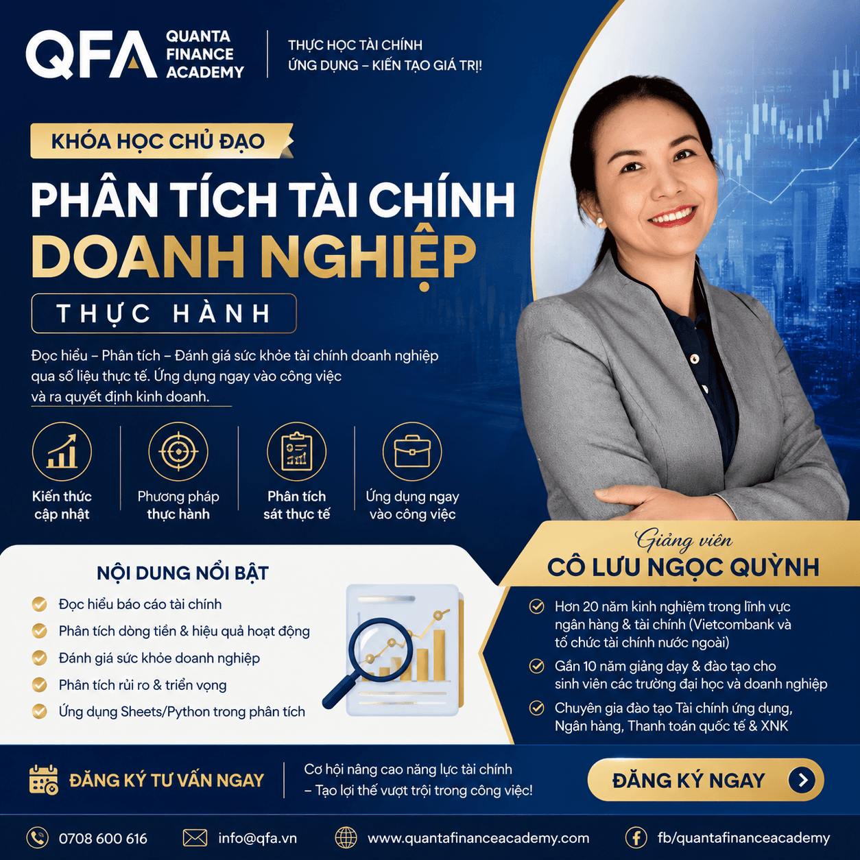 Thạc sỹ Tài chính - Lưu Thị Ngọc Quỳnh - Nhà sáng lập QFA